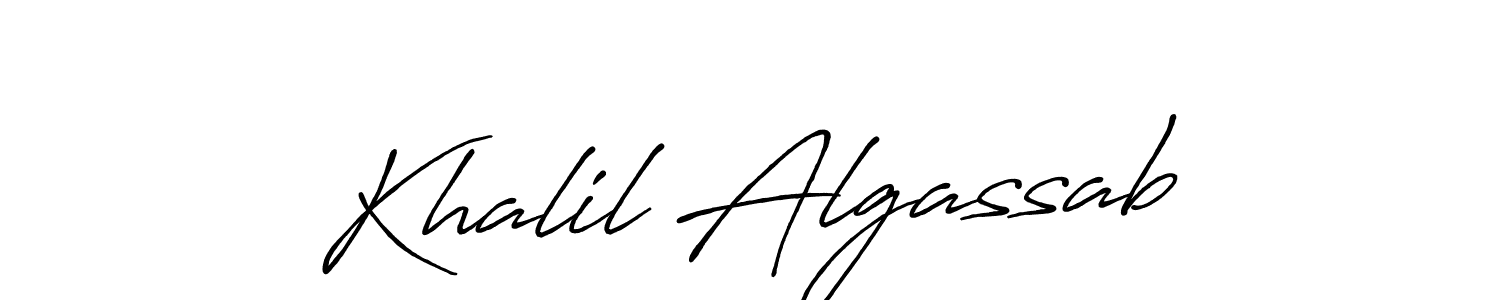 This is the best signature style for the Khalil Algassab name. Also you like these signature font (Antro_Vectra_Bolder). Mix name signature. Khalil Algassab signature style 7 images and pictures png