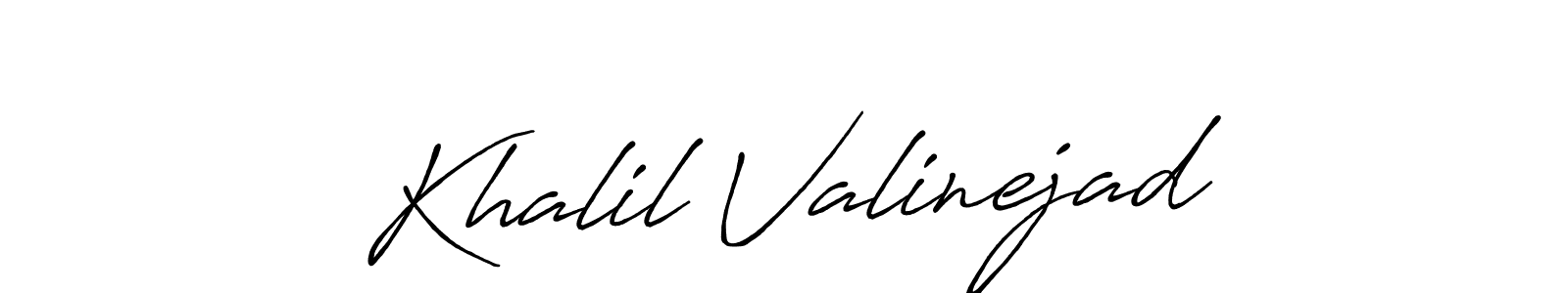 Make a short Khalil Valinejad signature style. Manage your documents anywhere anytime using Antro_Vectra_Bolder. Create and add eSignatures, submit forms, share and send files easily. Khalil Valinejad signature style 7 images and pictures png