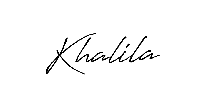 You should practise on your own different ways (Antro_Vectra_Bolder) to write your name (Khalila) in signature. don't let someone else do it for you. Khalila signature style 7 images and pictures png