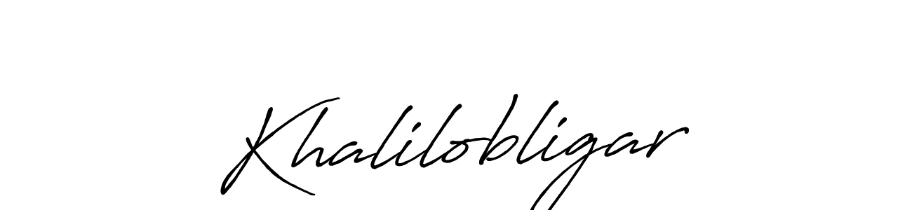 Design your own signature with our free online signature maker. With this signature software, you can create a handwritten (Antro_Vectra_Bolder) signature for name Khalilobligar. Khalilobligar signature style 7 images and pictures png