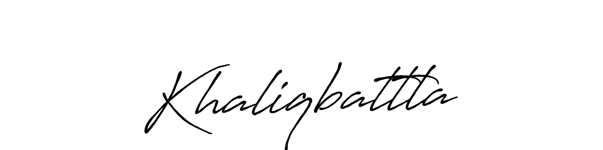 Create a beautiful signature design for name Khaliqbattla. With this signature (Antro_Vectra_Bolder) fonts, you can make a handwritten signature for free. Khaliqbattla signature style 7 images and pictures png
