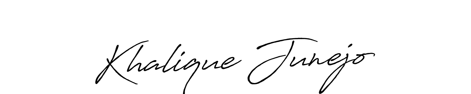 Once you've used our free online signature maker to create your best signature Antro_Vectra_Bolder style, it's time to enjoy all of the benefits that Khalique Junejo name signing documents. Khalique Junejo signature style 7 images and pictures png