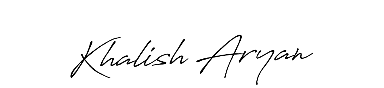 The best way (Antro_Vectra_Bolder) to make a short signature is to pick only two or three words in your name. The name Khalish Aryan include a total of six letters. For converting this name. Khalish Aryan signature style 7 images and pictures png