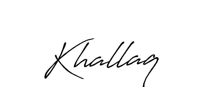 The best way (Antro_Vectra_Bolder) to make a short signature is to pick only two or three words in your name. The name Khallaq include a total of six letters. For converting this name. Khallaq signature style 7 images and pictures png