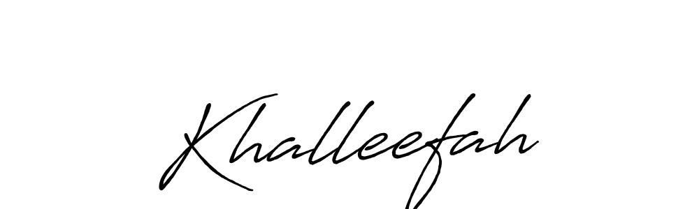 How to make Khalleefah name signature. Use Antro_Vectra_Bolder style for creating short signs online. This is the latest handwritten sign. Khalleefah signature style 7 images and pictures png