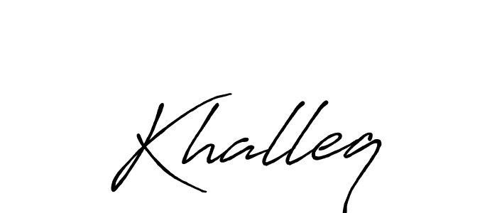 Khalleq stylish signature style. Best Handwritten Sign (Antro_Vectra_Bolder) for my name. Handwritten Signature Collection Ideas for my name Khalleq. Khalleq signature style 7 images and pictures png