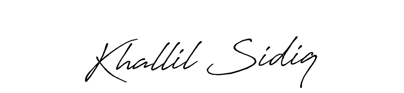 How to make Khallil Sidiq signature? Antro_Vectra_Bolder is a professional autograph style. Create handwritten signature for Khallil Sidiq name. Khallil Sidiq signature style 7 images and pictures png