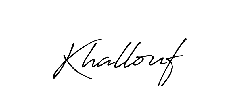 Design your own signature with our free online signature maker. With this signature software, you can create a handwritten (Antro_Vectra_Bolder) signature for name Khallouf. Khallouf signature style 7 images and pictures png
