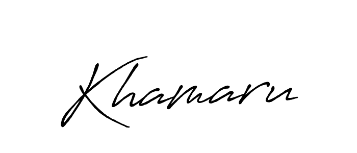 Design your own signature with our free online signature maker. With this signature software, you can create a handwritten (Antro_Vectra_Bolder) signature for name Khamaru. Khamaru signature style 7 images and pictures png