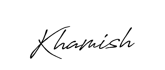 How to make Khamish signature? Antro_Vectra_Bolder is a professional autograph style. Create handwritten signature for Khamish name. Khamish signature style 7 images and pictures png