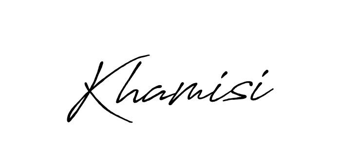 Also we have Khamisi name is the best signature style. Create professional handwritten signature collection using Antro_Vectra_Bolder autograph style. Khamisi signature style 7 images and pictures png