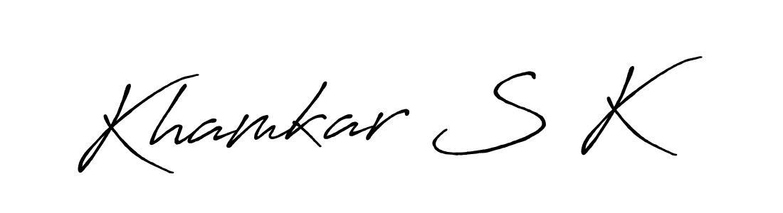 Also we have Khamkar S K name is the best signature style. Create professional handwritten signature collection using Antro_Vectra_Bolder autograph style. Khamkar S K signature style 7 images and pictures png