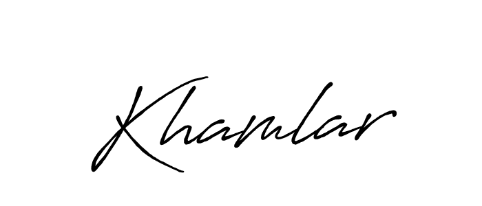 It looks lik you need a new signature style for name Khamlar. Design unique handwritten (Antro_Vectra_Bolder) signature with our free signature maker in just a few clicks. Khamlar signature style 7 images and pictures png