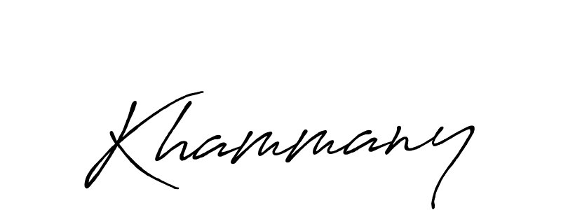 Khammany stylish signature style. Best Handwritten Sign (Antro_Vectra_Bolder) for my name. Handwritten Signature Collection Ideas for my name Khammany. Khammany signature style 7 images and pictures png