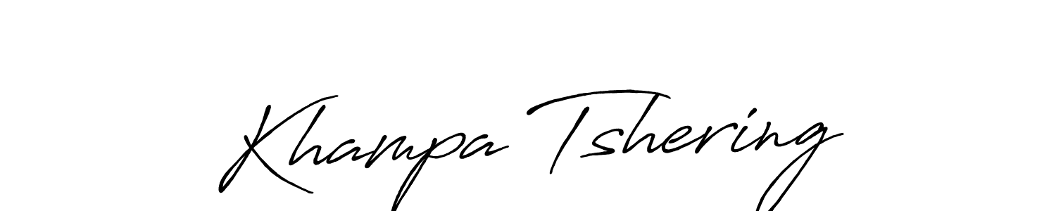 Antro_Vectra_Bolder is a professional signature style that is perfect for those who want to add a touch of class to their signature. It is also a great choice for those who want to make their signature more unique. Get Khampa Tshering name to fancy signature for free. Khampa Tshering signature style 7 images and pictures png