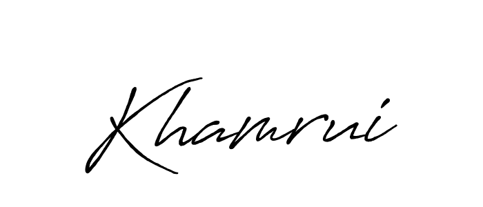 Make a beautiful signature design for name Khamrui. Use this online signature maker to create a handwritten signature for free. Khamrui signature style 7 images and pictures png