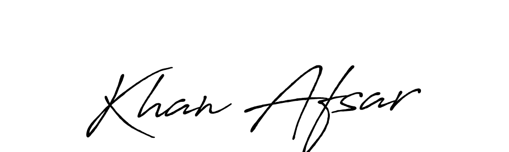 How to make Khan Afsar name signature. Use Antro_Vectra_Bolder style for creating short signs online. This is the latest handwritten sign. Khan Afsar signature style 7 images and pictures png