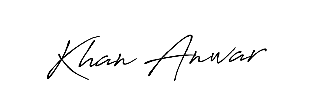Use a signature maker to create a handwritten signature online. With this signature software, you can design (Antro_Vectra_Bolder) your own signature for name Khan Anwar. Khan Anwar signature style 7 images and pictures png