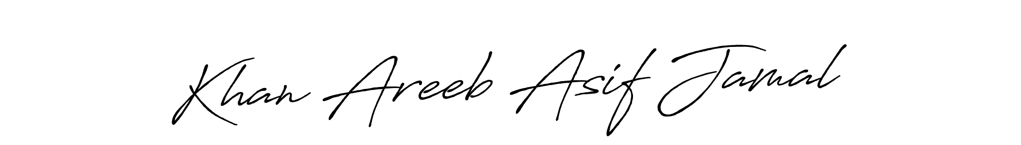 Also You can easily find your signature by using the search form. We will create Khan Areeb Asif Jamal name handwritten signature images for you free of cost using Antro_Vectra_Bolder sign style. Khan Areeb Asif Jamal signature style 7 images and pictures png