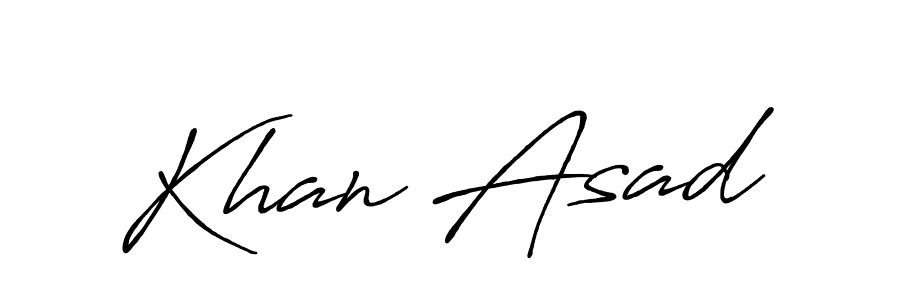 Khan Asad stylish signature style. Best Handwritten Sign (Antro_Vectra_Bolder) for my name. Handwritten Signature Collection Ideas for my name Khan Asad. Khan Asad signature style 7 images and pictures png