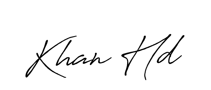 Design your own signature with our free online signature maker. With this signature software, you can create a handwritten (Antro_Vectra_Bolder) signature for name Khan Hd. Khan Hd signature style 7 images and pictures png