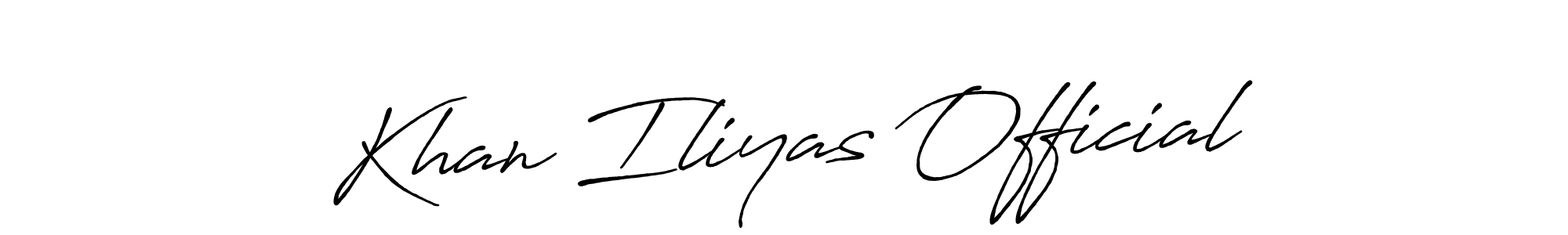if you are searching for the best signature style for your name Khan Iliyas Official. so please give up your signature search. here we have designed multiple signature styles  using Antro_Vectra_Bolder. Khan Iliyas Official signature style 7 images and pictures png