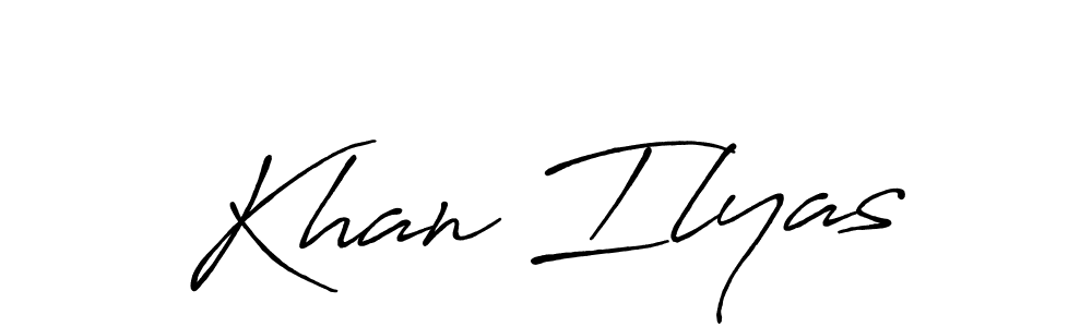 The best way (Antro_Vectra_Bolder) to make a short signature is to pick only two or three words in your name. The name Khan Ilyas include a total of six letters. For converting this name. Khan Ilyas signature style 7 images and pictures png
