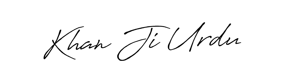 Design your own signature with our free online signature maker. With this signature software, you can create a handwritten (Antro_Vectra_Bolder) signature for name Khan Ji Urdu. Khan Ji Urdu signature style 7 images and pictures png