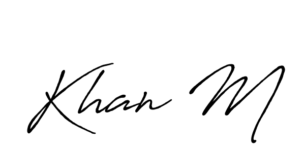 The best way (Antro_Vectra_Bolder) to make a short signature is to pick only two or three words in your name. The name Khan M include a total of six letters. For converting this name. Khan M signature style 7 images and pictures png