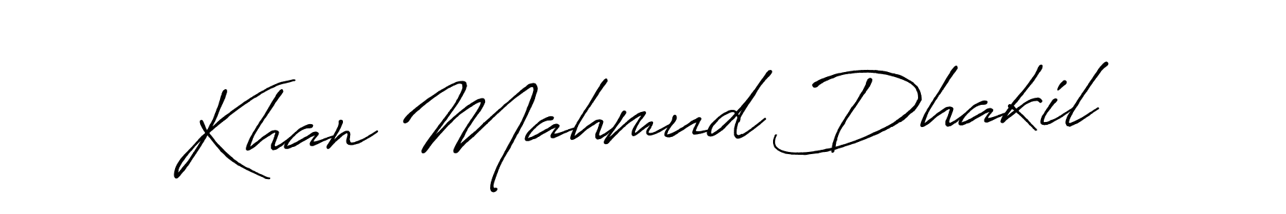 Make a beautiful signature design for name Khan Mahmud Dhakil. With this signature (Antro_Vectra_Bolder) style, you can create a handwritten signature for free. Khan Mahmud Dhakil signature style 7 images and pictures png