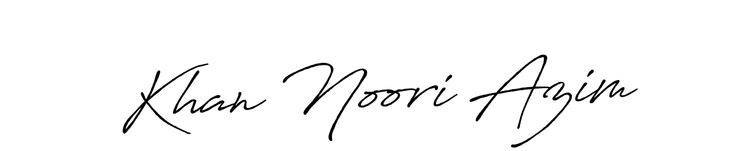 Design your own signature with our free online signature maker. With this signature software, you can create a handwritten (Antro_Vectra_Bolder) signature for name Khan Noori Azim. Khan Noori Azim signature style 7 images and pictures png