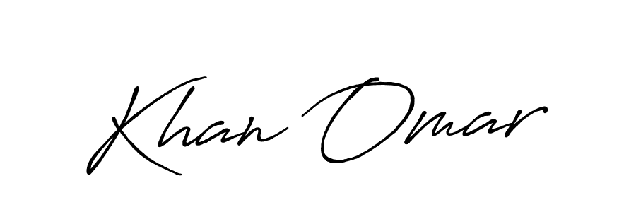 Khan Omar stylish signature style. Best Handwritten Sign (Antro_Vectra_Bolder) for my name. Handwritten Signature Collection Ideas for my name Khan Omar. Khan Omar signature style 7 images and pictures png