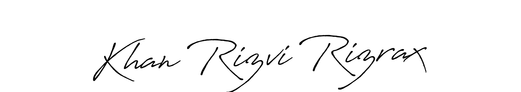 The best way (Antro_Vectra_Bolder) to make a short signature is to pick only two or three words in your name. The name Khan Rizvi Rizrax include a total of six letters. For converting this name. Khan Rizvi Rizrax signature style 7 images and pictures png