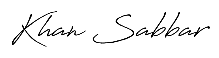 Download transparent PNG signature for name Khan Sabbar styled with Antro_Vectra_Bolder font. Ready to paste directly into PDF and Word agreements. Khan Sabbar signature style 7 images and pictures png