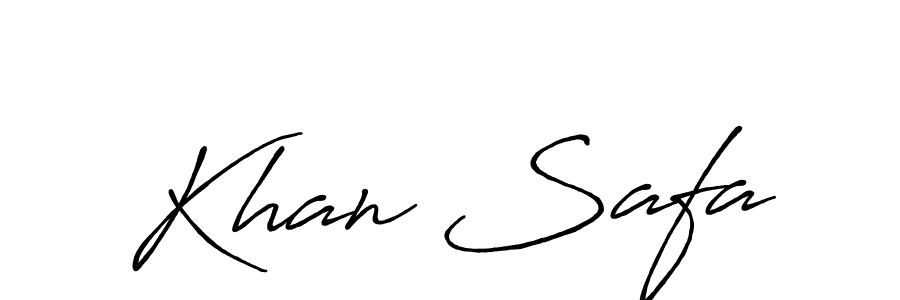 Create a beautiful signature design for name Khan Safa. With this signature (Antro_Vectra_Bolder) fonts, you can make a handwritten signature for free. Khan Safa signature style 7 images and pictures png