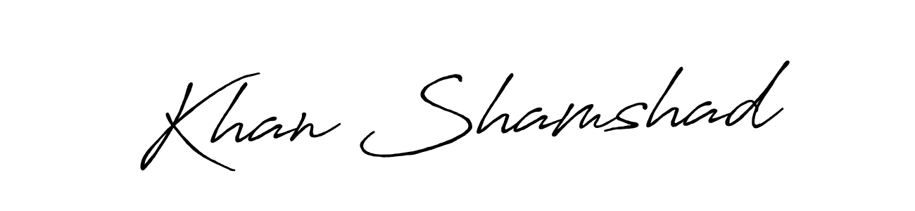 Make a beautiful signature design for name Khan Shamshad. Use this online signature maker to create a handwritten signature for free. Khan Shamshad signature style 7 images and pictures png