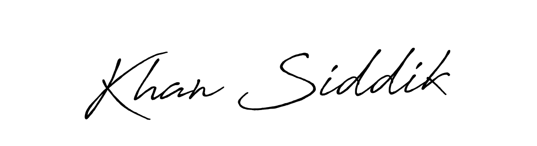 Khan Siddik stylish signature style. Best Handwritten Sign (Antro_Vectra_Bolder) for my name. Handwritten Signature Collection Ideas for my name Khan Siddik. Khan Siddik signature style 7 images and pictures png