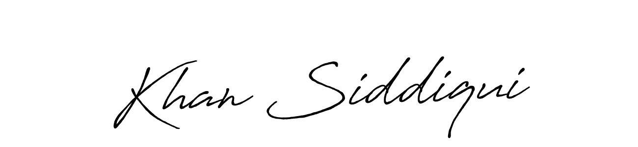 Also we have Khan Siddiqui name is the best signature style. Create professional handwritten signature collection using Antro_Vectra_Bolder autograph style. Khan Siddiqui signature style 7 images and pictures png