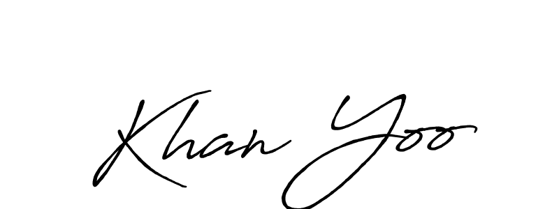 Also we have Khan Yoo name is the best signature style. Create professional handwritten signature collection using Antro_Vectra_Bolder autograph style. Khan Yoo signature style 7 images and pictures png