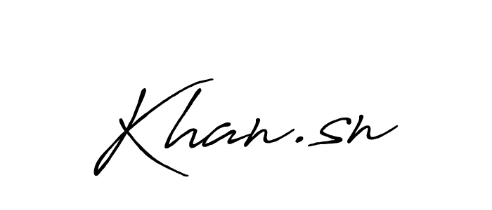 Design your own signature with our free online signature maker. With this signature software, you can create a handwritten (Antro_Vectra_Bolder) signature for name Khan.sn. Khan.sn signature style 7 images and pictures png