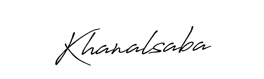 Also we have Khanalsaba name is the best signature style. Create professional handwritten signature collection using Antro_Vectra_Bolder autograph style. Khanalsaba signature style 7 images and pictures png