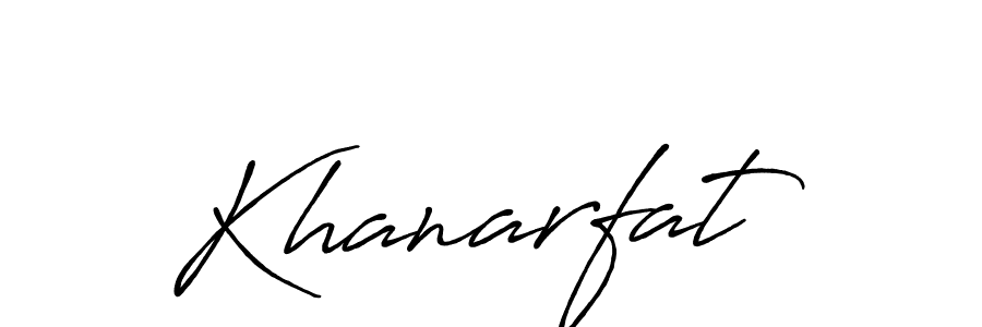 Design your own signature with our free online signature maker. With this signature software, you can create a handwritten (Antro_Vectra_Bolder) signature for name Khanarfat. Khanarfat signature style 7 images and pictures png