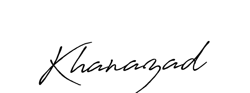 Make a beautiful signature design for name Khanazad. Use this online signature maker to create a handwritten signature for free. Khanazad signature style 7 images and pictures png