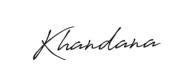 How to make Khandana signature? Antro_Vectra_Bolder is a professional autograph style. Create handwritten signature for Khandana name. Khandana signature style 7 images and pictures png