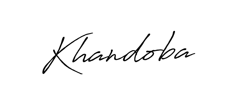 Create a beautiful signature design for name Khandoba. With this signature (Antro_Vectra_Bolder) fonts, you can make a handwritten signature for free. Khandoba signature style 7 images and pictures png