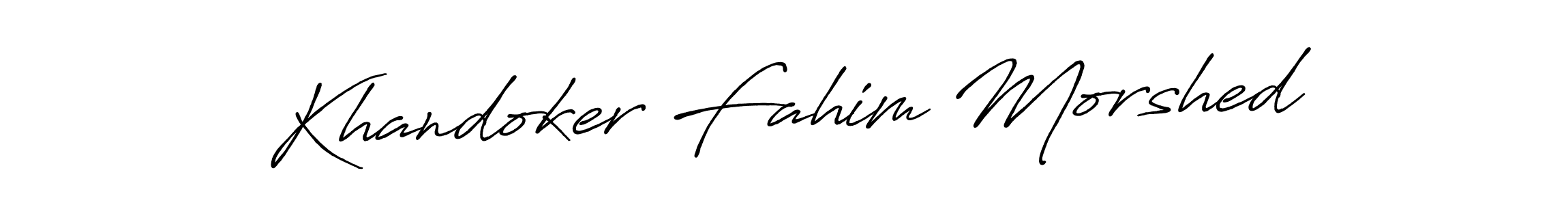 Also we have Khandoker Fahim Morshed name is the best signature style. Create professional handwritten signature collection using Antro_Vectra_Bolder autograph style. Khandoker Fahim Morshed signature style 7 images and pictures png