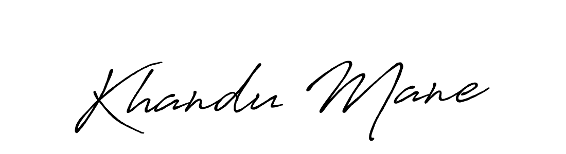 Design your own signature with our free online signature maker. With this signature software, you can create a handwritten (Antro_Vectra_Bolder) signature for name Khandu Mane. Khandu Mane signature style 7 images and pictures png