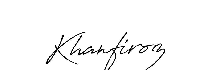 Also You can easily find your signature by using the search form. We will create Khanfiroz name handwritten signature images for you free of cost using Antro_Vectra_Bolder sign style. Khanfiroz signature style 7 images and pictures png