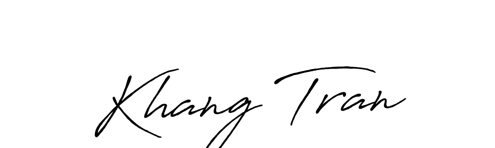 Create a beautiful signature design for name Khang Tran. With this signature (Antro_Vectra_Bolder) fonts, you can make a handwritten signature for free. Khang Tran signature style 7 images and pictures png