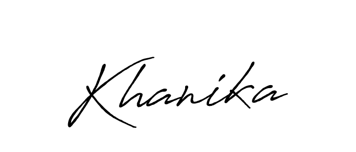 Create a beautiful signature design for name Khanika. With this signature (Antro_Vectra_Bolder) fonts, you can make a handwritten signature for free. Khanika signature style 7 images and pictures png